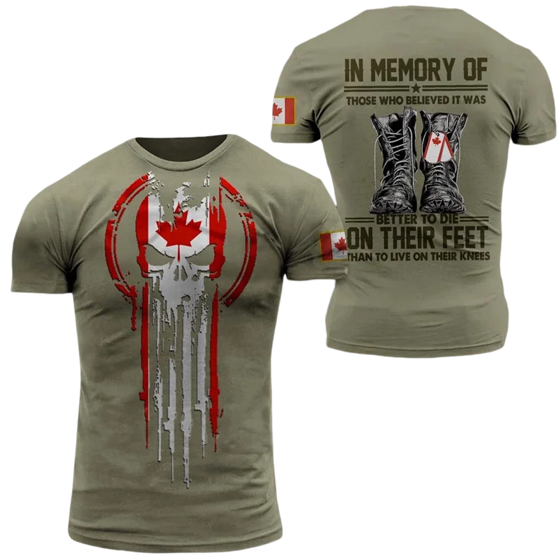 3D Tiskanje Kanada Prikrivanje Majica s kratkimi rokavi Moški VOJSKE VETERAN Kanadski Vojaki, Boj proti Tee Vrhovi Vojaške Camo T-shirt Za Moške Outwear