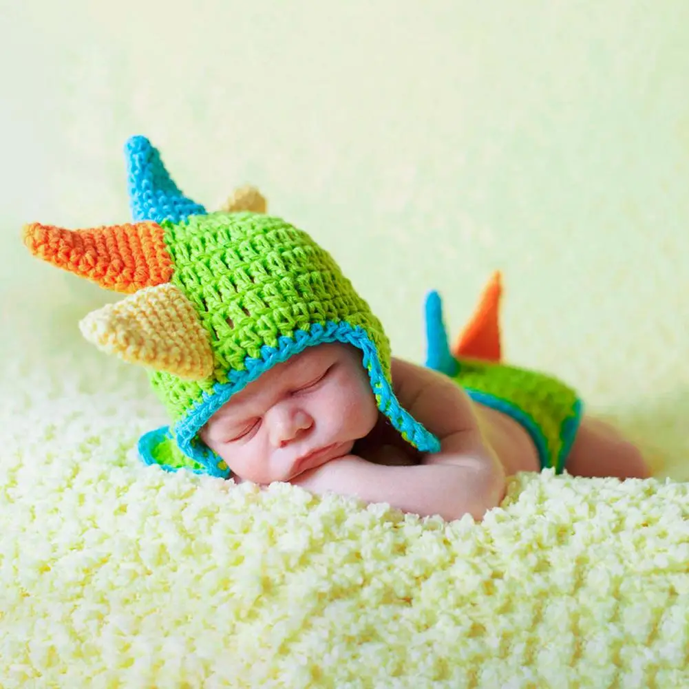 1 Komplet Dojenček Pletene Klobuk Mehko Baby Streljanje Obleko z Stilsko Hlače za Malčke Mleka Bombaž Fotografija Klobuk Fantje Dekleta