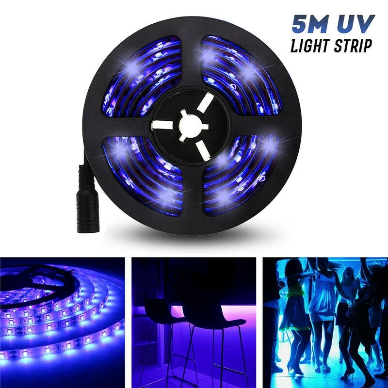 10M LED UV Svetlobo Trakovi Ultravijolično Prilagodljiv Vijolično 33FT Blacklight 600 Led Razkuževanje Svetlobni Trakovi