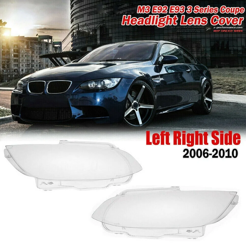 1Pair Smerniki Vodja Svetlobe Žarnice Pokrovček Objektiva za BMW E92 E93 M3 Coupe 328I 335I Cabrio 2006-2010