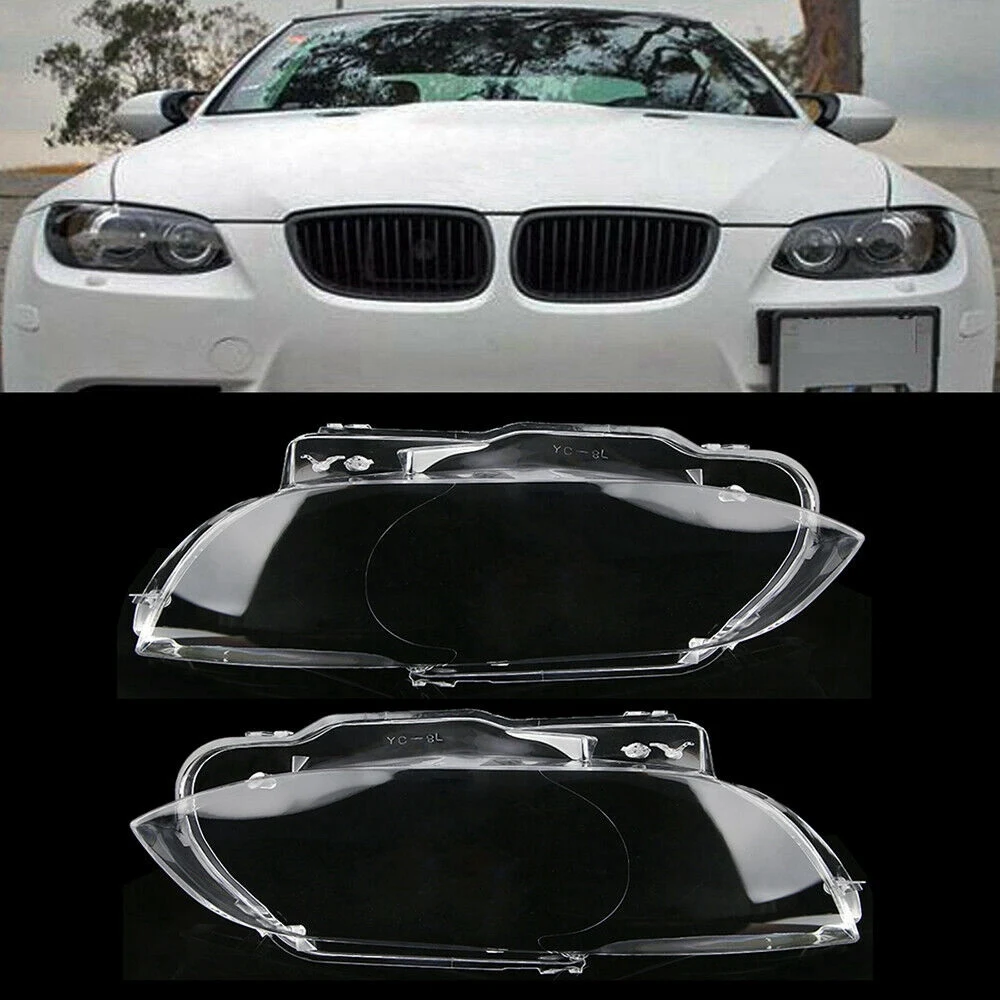 1Pair Smerniki Vodja Svetlobe Žarnice Pokrovček Objektiva za BMW E92 E93 M3 Coupe 328I 335I Cabrio 2006-2010