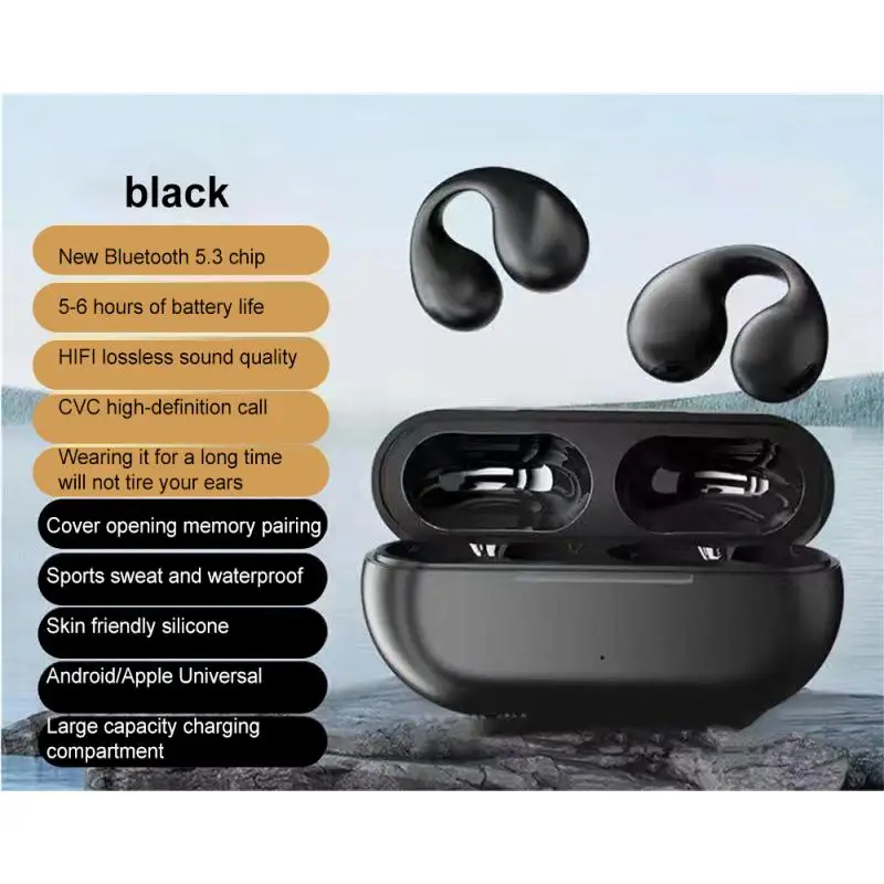 1~5PCS Slušalke Posnetek Na Uho, Kosti Prevajanje Brezžične Slušalke TWS Slušalke Šport Auriculares Kavelj Z Mic