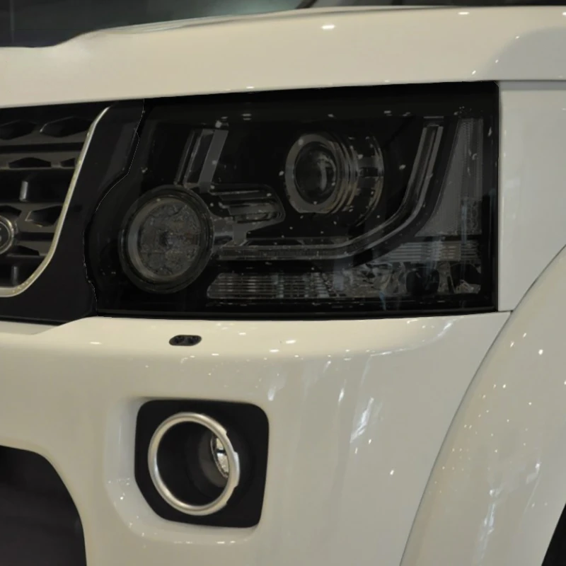 2 kosa Avtomobilski Žarometi Zaščitno folijo Za Land Rover Discovery 4 LR4 2009-2016 Prekajene Črno Transparentno TPU Nalepke, dodatki