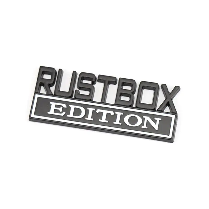 2 Kosa Črnega RUSTBOX Edition 3D Simbol za Silverado 2500 F150 F250 Značko Nalepke