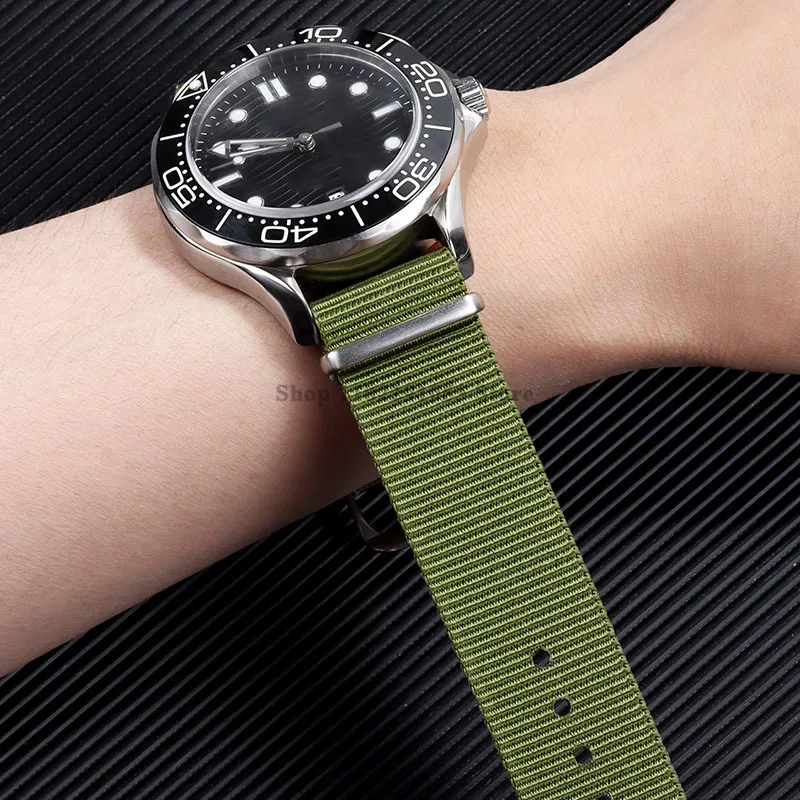 20 mm Najlon Watch Trak za Seiko za Omega Univerzalno manžeta Vojaške Straže Band Zamenjava Zapestnica Šport Tkanine Zapestnica