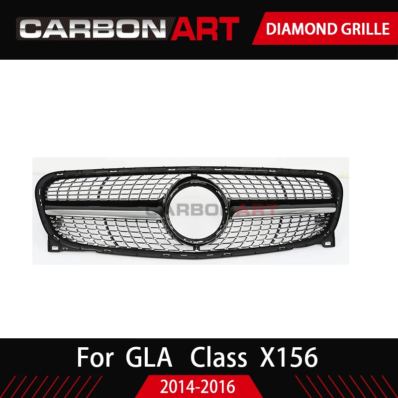 2014-2018 GLA X156 sprednji odbijač rešetka za merced Diamanta Črna ABS avto zamenjava sprednji očesa žar auto žar 2014-2016