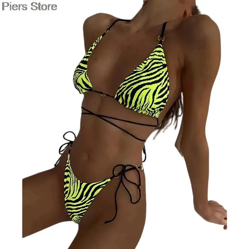 2023 V Evropi in Združenih državah amerike Plaži Nove Seksi Naramnice Kopalke Split Bankrot Ženske Kopalke Bikini Transparente Seksi Biquini