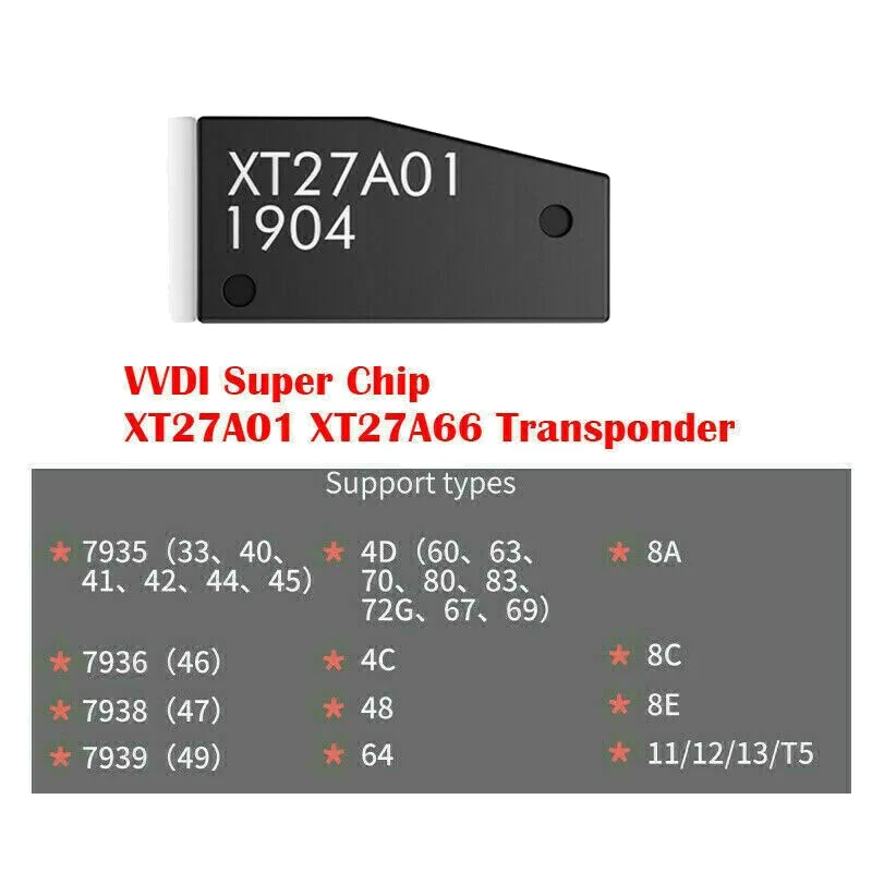 25Pcs VVDI Super Čipa XT27A01 XT27A66 Transponder Za ID46/40/43/4D/8C/8A/T3/47 Za VVDI2 VVDI Mini Ključno Orodje