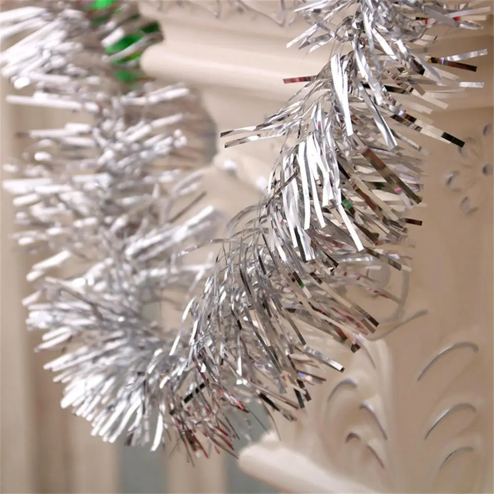 2m Folijo Tinsel Traku Garland Za Božično Dekoracijo Božič Drevo Zavijanje Trak, Božični Okraski Novo Leto Dekor Dobave
