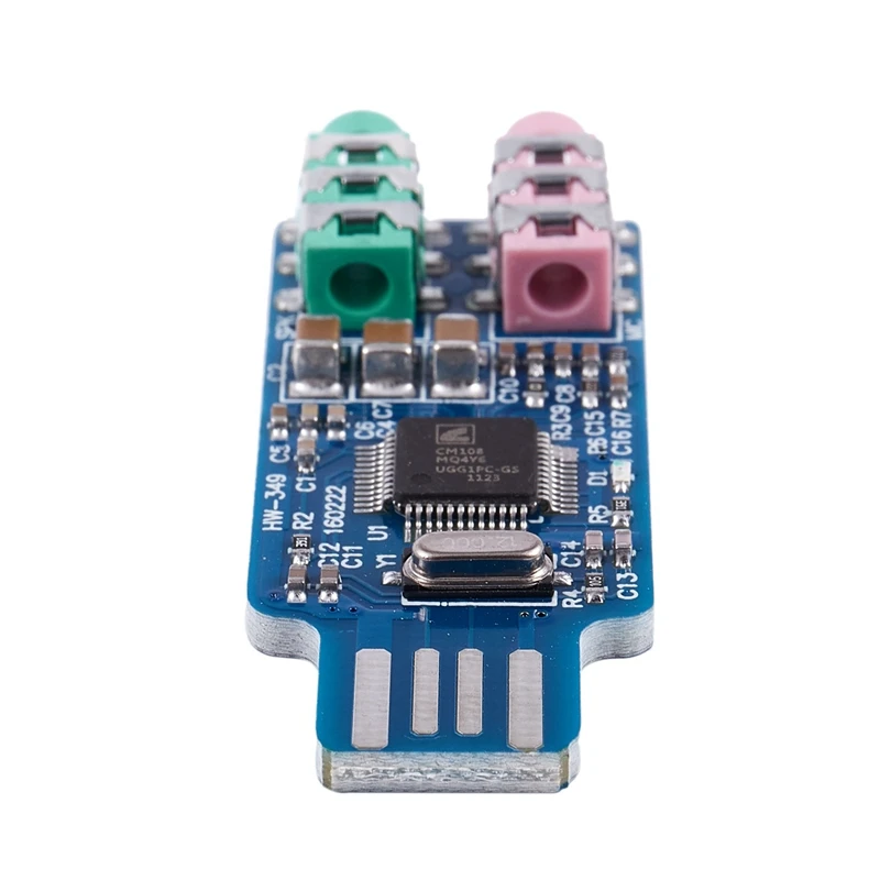 2X Prost Gonilnik USB Zvočno Kartico CM108 USB Zvočno Kartico s Čipom Modra