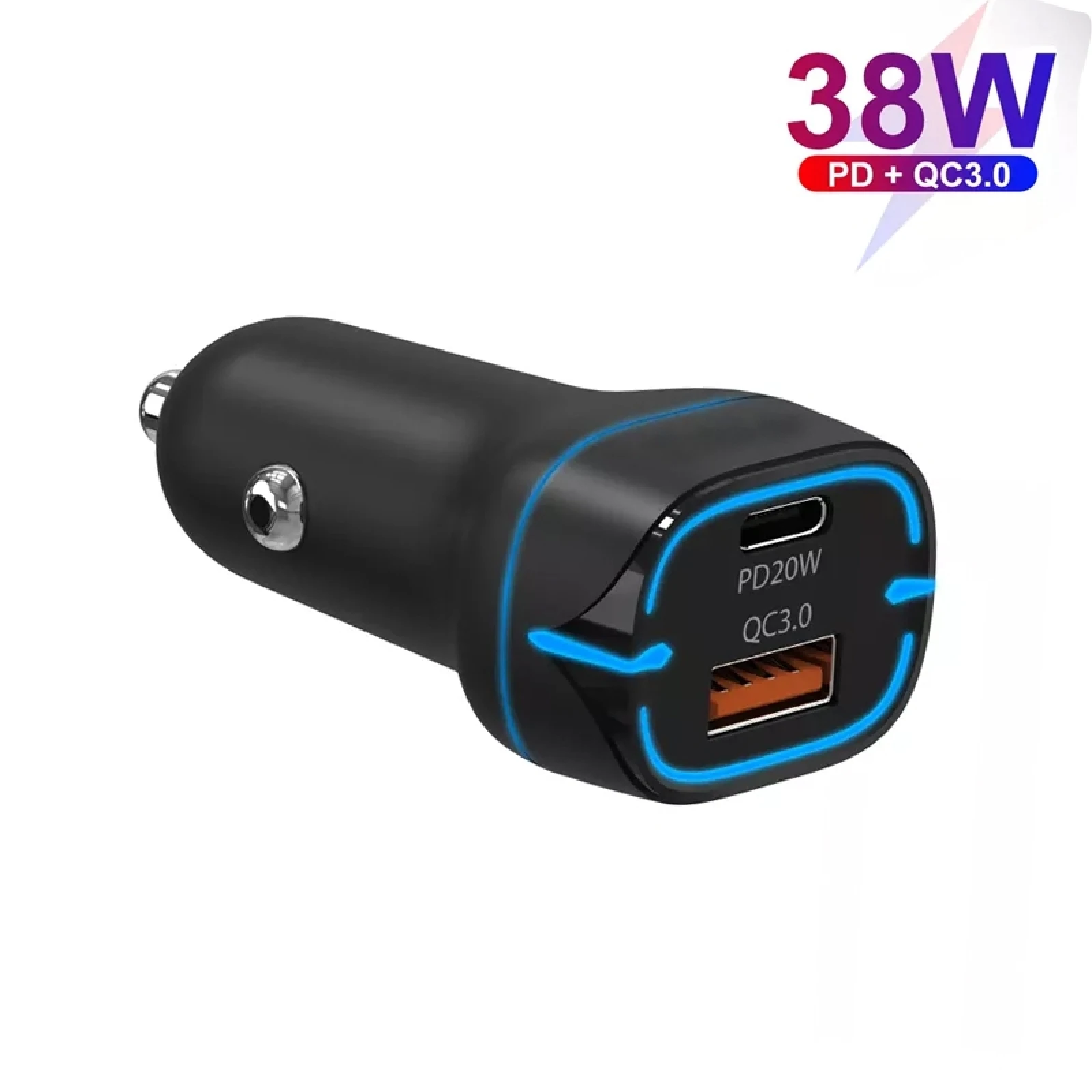 38W PD20W + QC3.0 USB Avto Polnilec z USB Tip-C Podatkovni Kabel