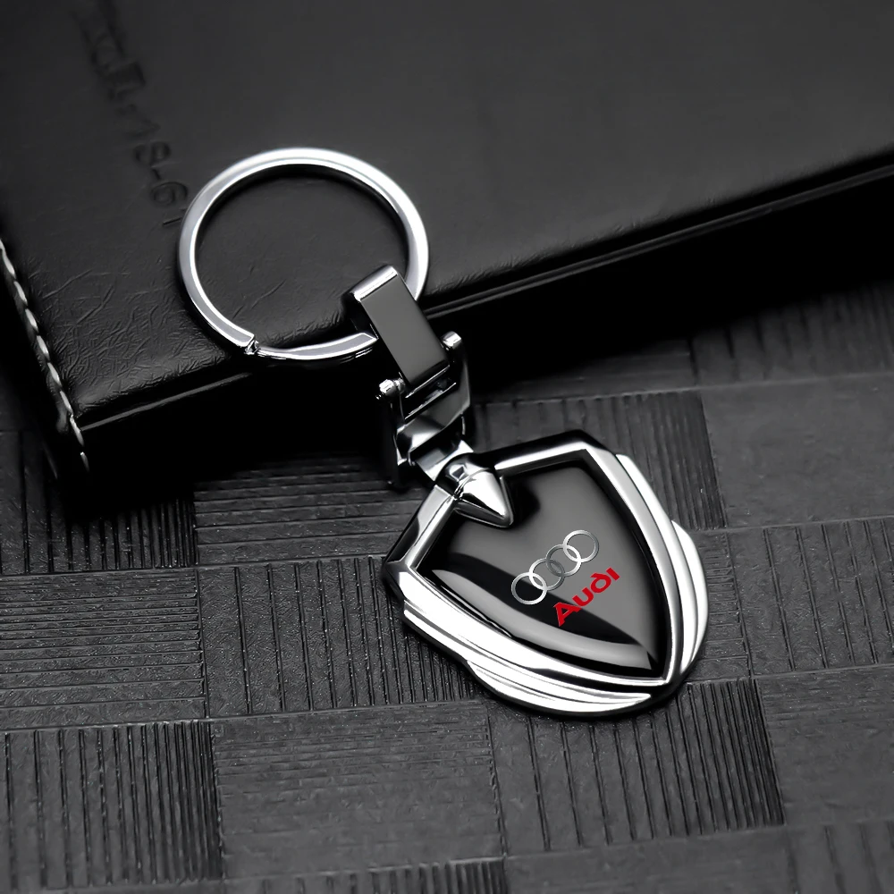 3D Kovine, Usnje Avto Logotip obeski za ključe obesek za ključe, Keychain Za Audi S Line S3 RS4 A4 B5 B6 A3 8P 8V 8L A5 A6 C6, C5 A1 A7 A8 Q2 Q3 TT