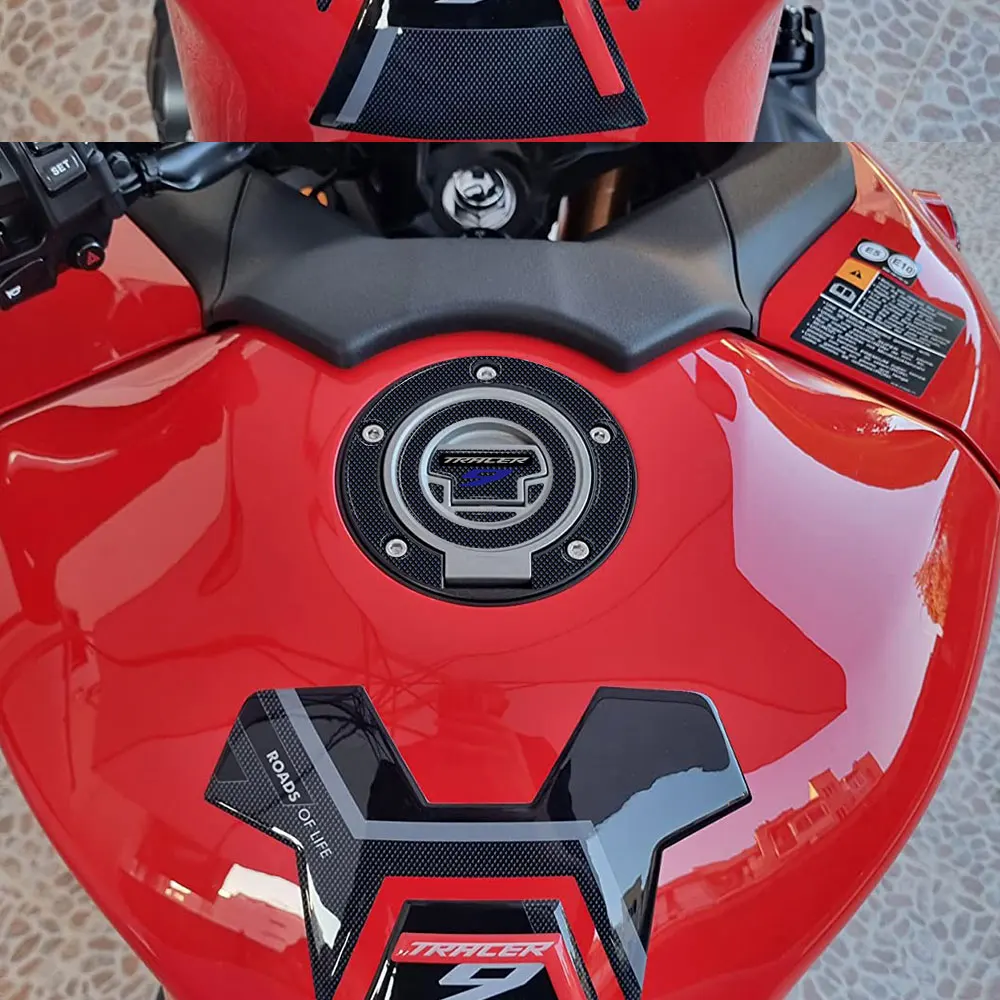 3D motociklistična ogljikovih vlaken rezervoar za gorivo pokrov pad dele telesa varstvo nalepke za YAMAHA SLEDILNEGA 9 SLEDILNEGA 9 GT 2021 Dodatki