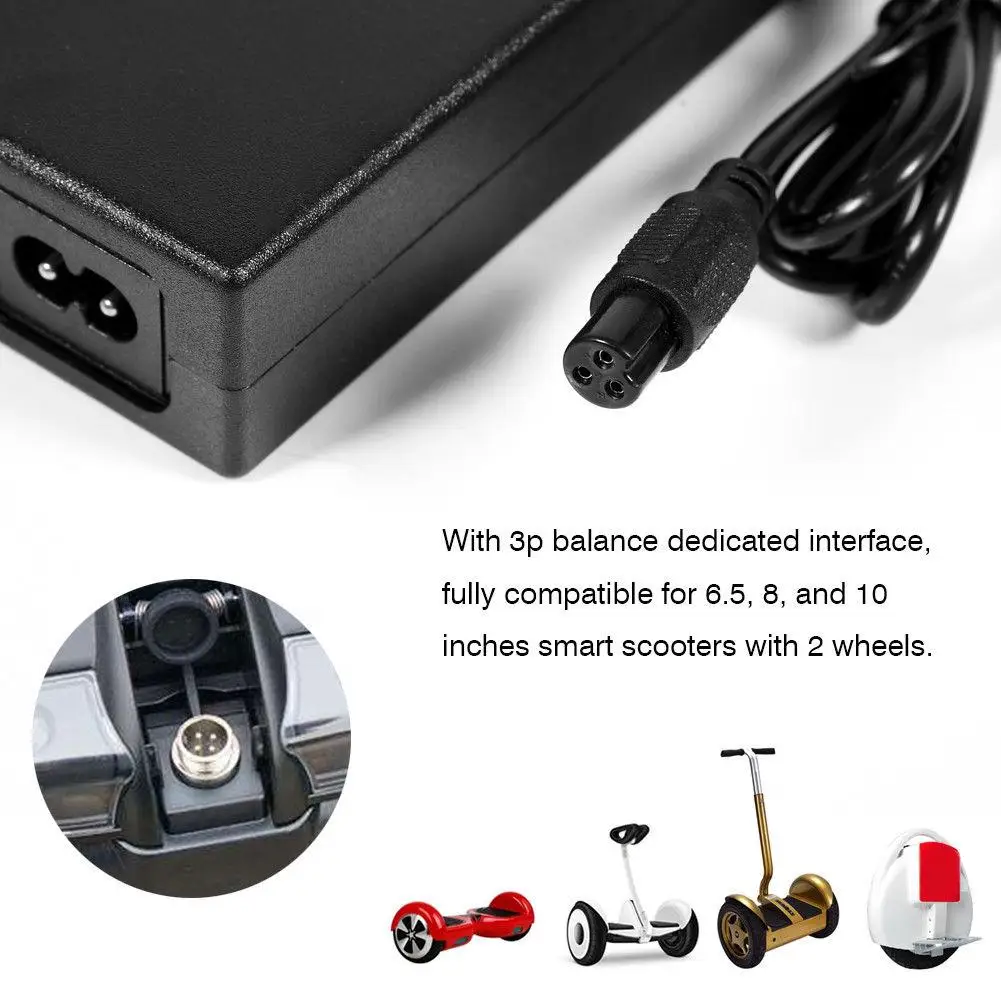 42V 2A Polnilec Power Adapter za Električni Skuter Uravnoteženje Hoverboard EU/ZDA/VB Plug Skuterji Dodatki