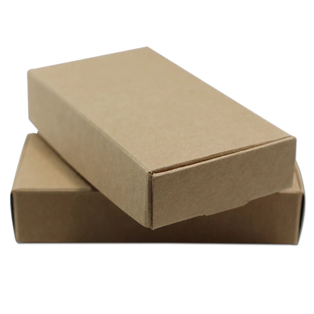 50Pcs Kraft papir, Kraft Papir Zložljive Škatle za Poročno Darilo Milo Obrti Gospodinjski Čokoladni Nakit DIY Embalaža primerna za Recikliranje Pack