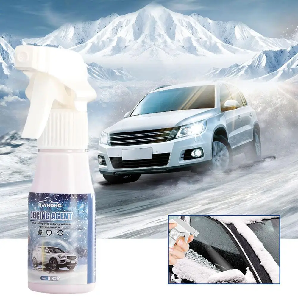 60ml Vetrobransko steklo Avtomobila Sneg Topi Cleaner Spray Hitro Taljenje Snega In Odtajanje Orodje Sneg Repelenti Avto Dodatki