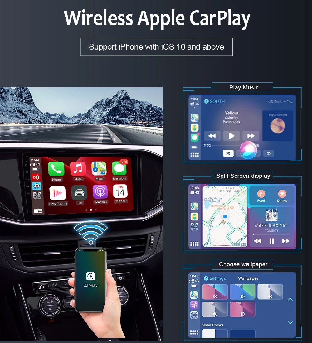 9 Inch Android 13 Za SEMENA Izboljšati S5 2013 - 2019 Avto Radio, Brezžični Carplay Auto QLED WIFI Video Večpredstavnostna BT RDS 4G NI 2Din DVD