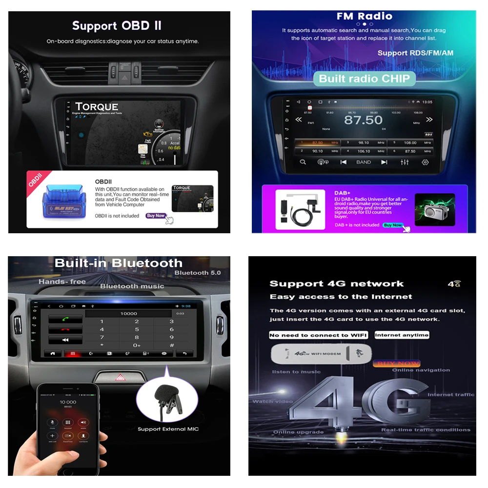 9 Inch Android 13 Za SEMENA Izboljšati S5 2013 - 2019 Avto Radio, Brezžični Carplay Auto QLED WIFI Video Večpredstavnostna BT RDS 4G NI 2Din DVD