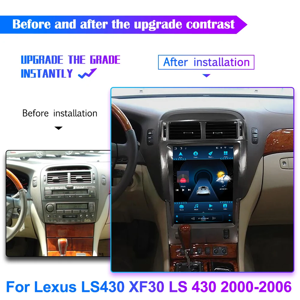 Android 11 avtoradia Za Lexus LS430 XF30 LS 430 2000 -2006 multimedijski predvajalnik, je tesla zaslon GPS navigator DVD zgrajena v carplay