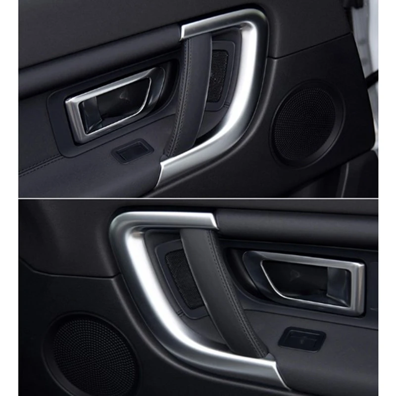 Avto Ogljikovih Vlaken Notranja Vrata Plošča Ročico Potegnite Trim Okvir Notranje Opreme Nalepke Deli Za Land Rover Discovery 2015-2019
