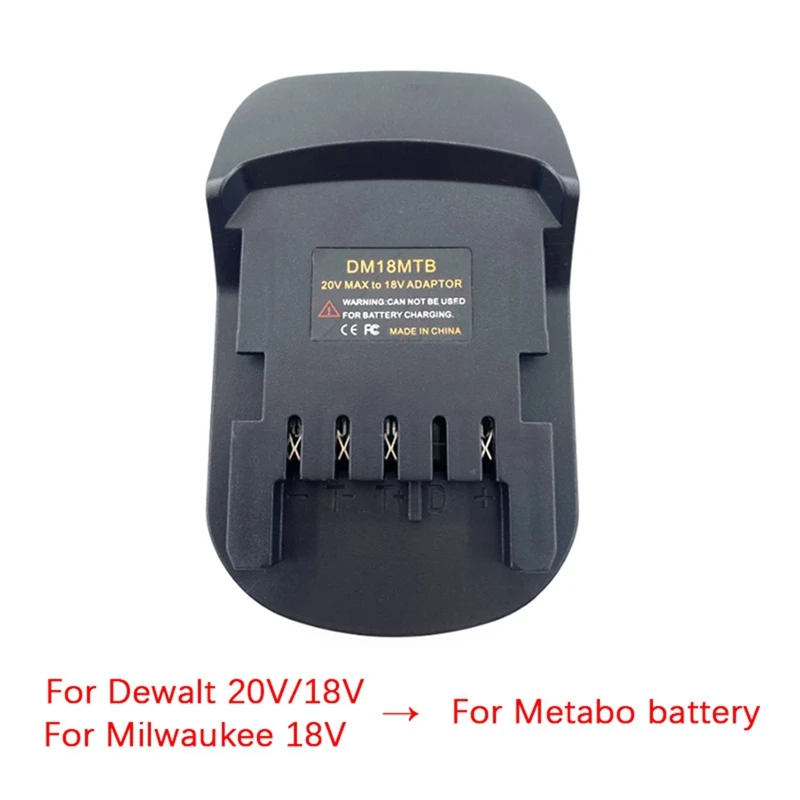 Baterija Adapter Plastičnih DM18MTB Za Dewalt/Milwaukee 18/20V Baterije Pretvori V Za Metabo 18V Moč Litijeva Baterija