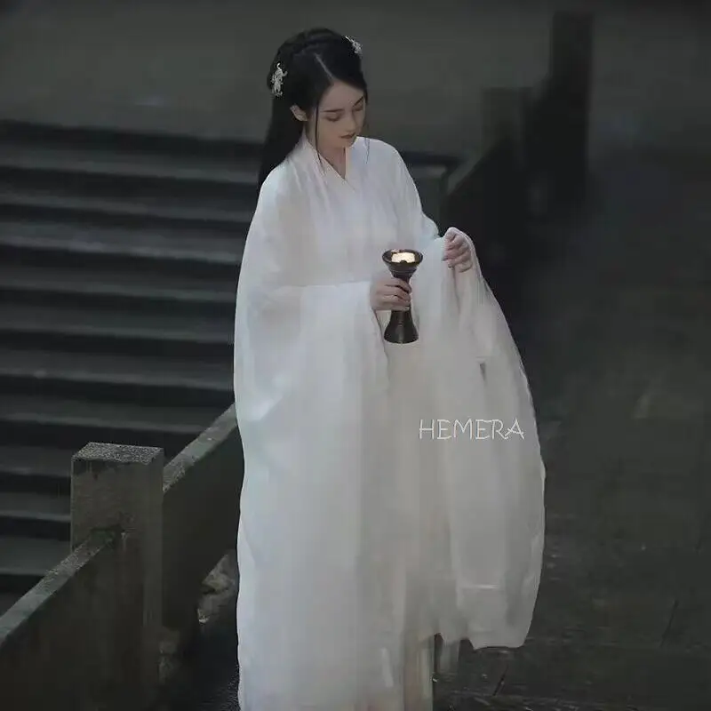 Bela Hanfu Obleka Ženske Starodavne Kitajske Hanfu Ženski Halloween Pravljice, Cosplay Kostum 2023 Poletje Obleko Hanfu Obleko Plus Velikost