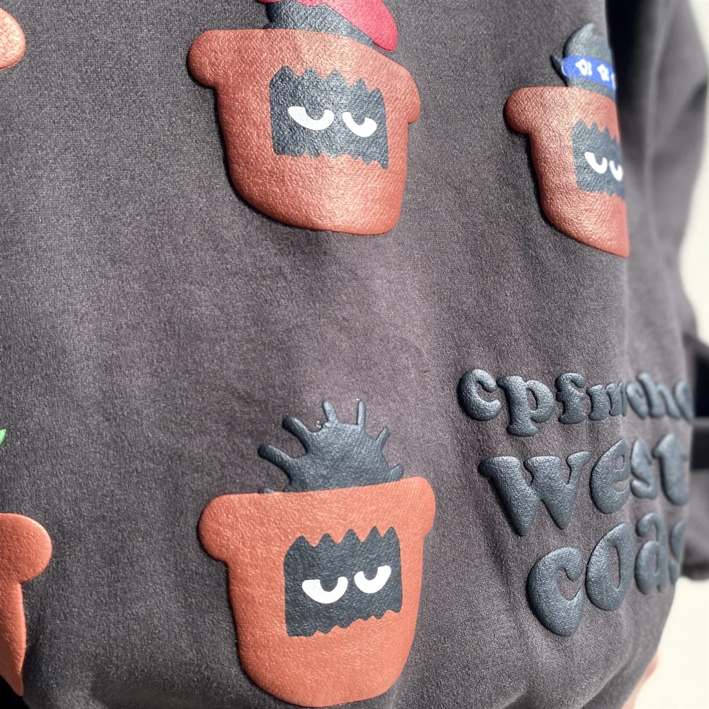 CPFM Najboljše Kakovosti Ulične Pene Natisnjeni Oblačila Kanye Prevelik Žamet Puloverju Majica Vrhovi pulover s kapuco Za Moške