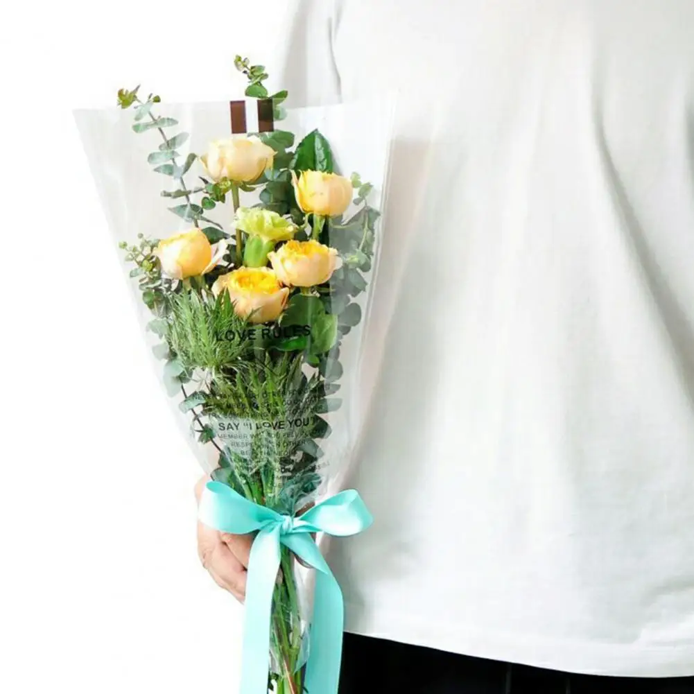 Cvet Vrečke Pakiranje Elegantno Pregleden Cvet Embalaža, Vrečke za Preprosto Darilo Predstavitev Vodoodporni Material za enkratno