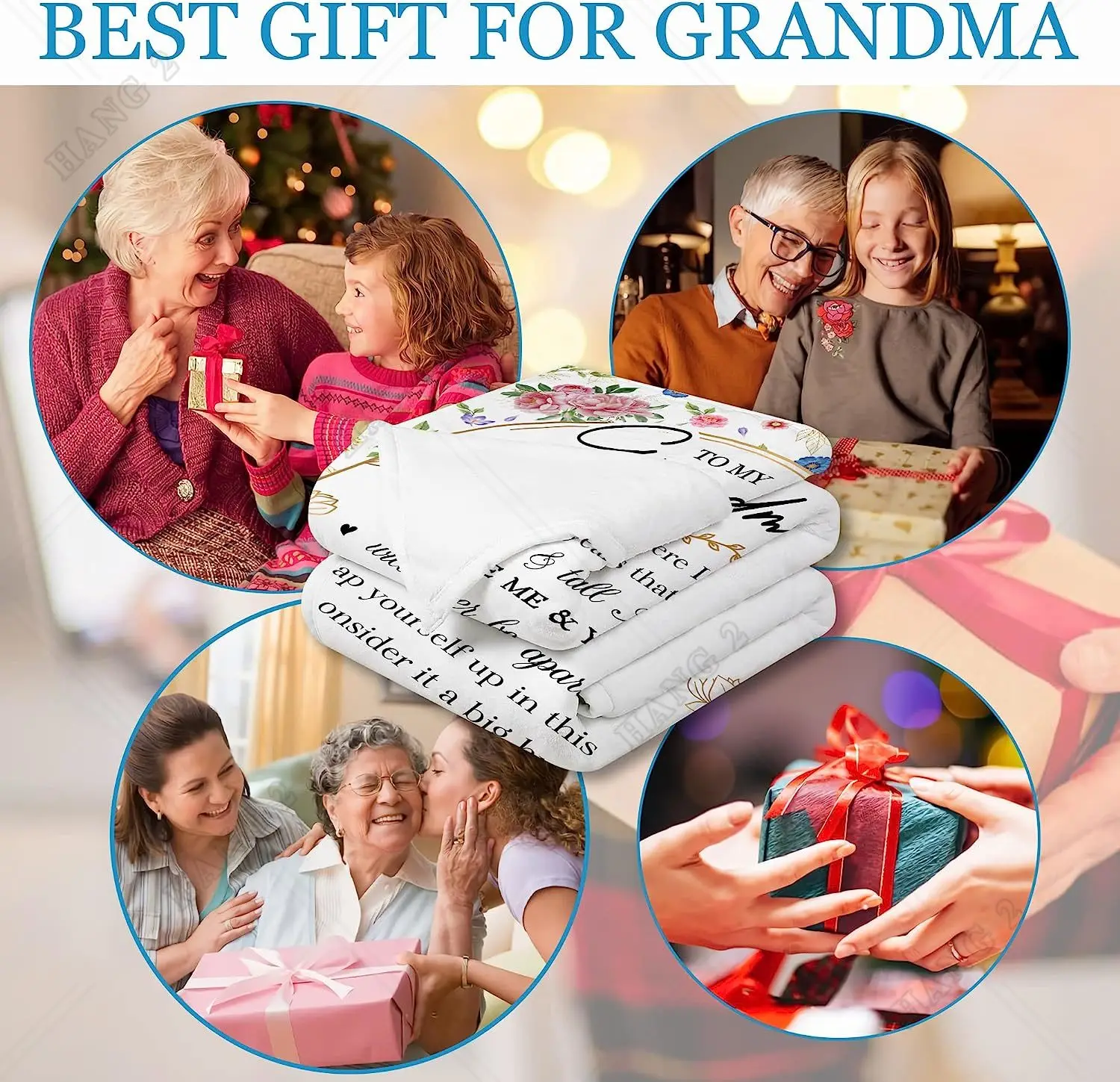 Darila za Babica, Mama Obliki Vnukinja Grandkids Vnukom Vnukov Tople Odeje za Postelje Spanje Potovanje