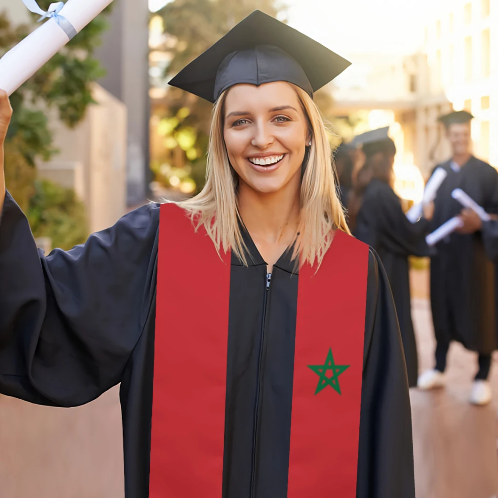 Diplomi Krila Maroko Zastavo šal šal Ukradel Safirno Modro z Zvezdo Trak Diplomirani Obleke Pribor Traku 180*14 cm