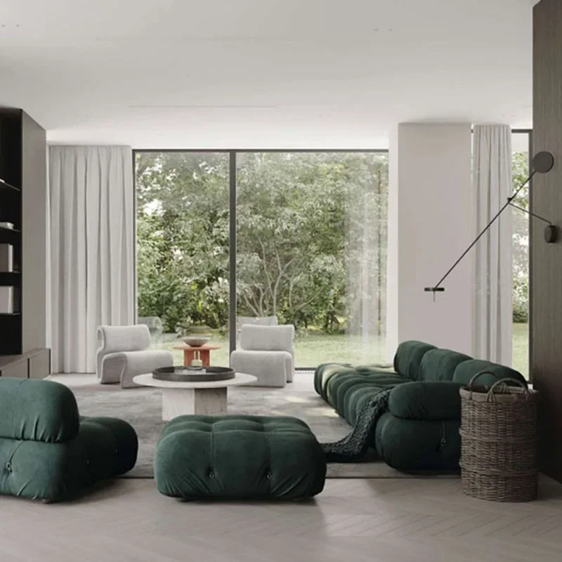 Dnevna Soba pari Zofe Udobno Tla Kavč 3 Sedeži Minimalističen Caterpillar Design Woonkamer Banken Doma Pohištvo