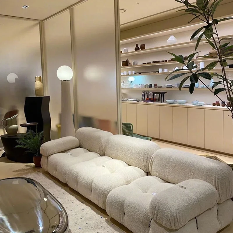 Dnevna Soba pari Zofe Udobno Tla Kavč 3 Sedeži Minimalističen Caterpillar Design Woonkamer Banken Doma Pohištvo
