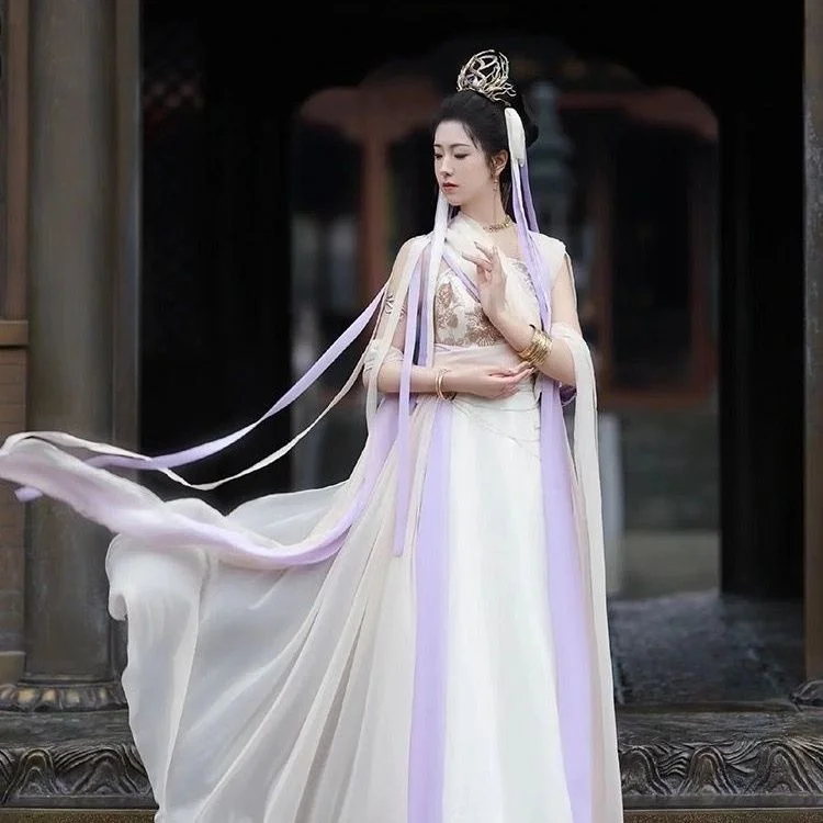 Dolgo Luna Žerjavico Ming Chen Duling Tianhuan Svetega Lady Feitian Hanfu Dnevno Eksotičnih Umetnosti Pregled Uspešnosti Oblačila