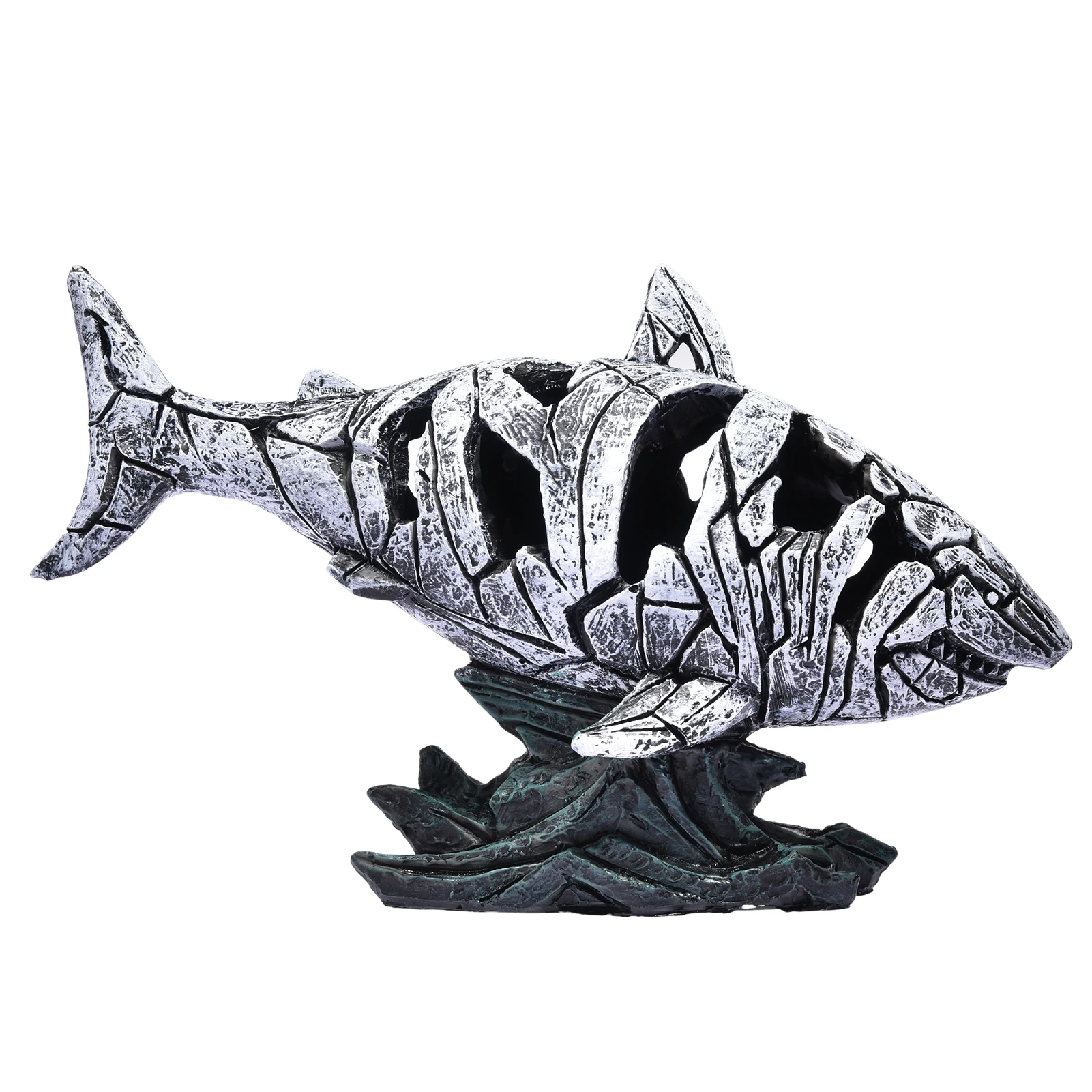 Edinstveno Novo Krekirana Shark Kip Shark Sodobne Živalske Skulpture Okras za notranje zadeve Namizni Okras in Darila za Rojstni dan