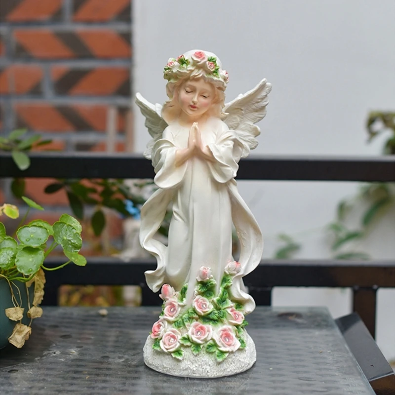 Flower Fairy Dekoracijo s Sončne Svetilke Vrt Angel Številke za Zunanji Vrt Dekoracijo LED Solarna Svetilka za Ženske