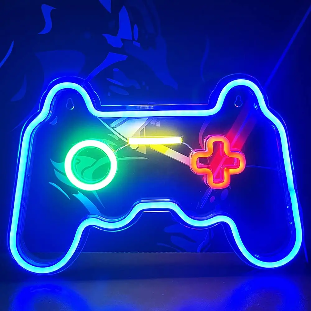 Gamepad Neon Znak za Gamer Soba Stensko Dekoracijo Doma po Meri Akril Odbor Modra LED Nočna Lučka Playstation Lučka Cool Darila