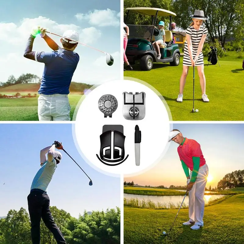 Golf Žogo Ce Orodje Za Golf Žogo Označevalcev Golf Ce Set Golf Žogo Linijskih Trojno Skladbo Palico Matrica Pribor Za Golfer