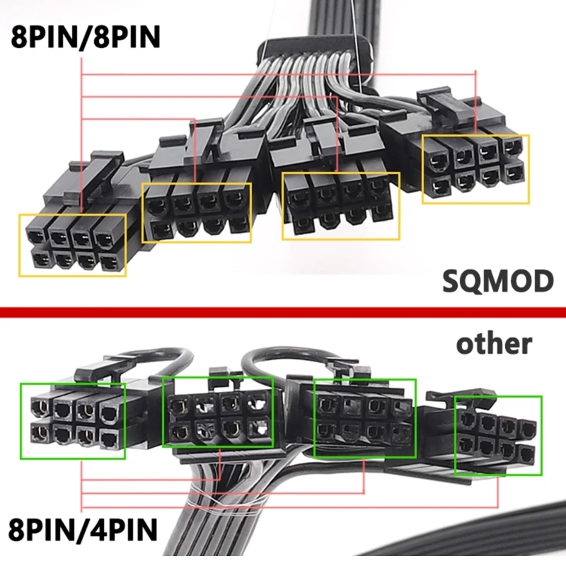Grafične Kartice Podaljšek 12VHPWR PCIE5.0 8Pins, da 16Pin 12+4P Priključek Y3ND