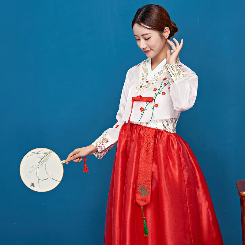 Hanbok Korejski Odraslih Uspešnosti Obleko Etnične Plesno Obleko Uspešnosti Obleko Letno Srečanje Uspešnosti Obleko Nastavite Novo Pomlad