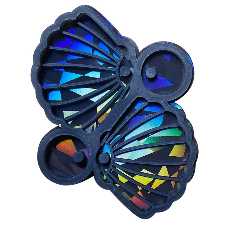 Holographical Školjke Uhani Silikonsko Plesni Kristalno Epoksi Smolo Litje Plesni K3ND