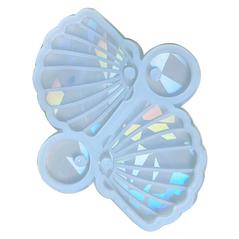 Holographical Školjke Uhani Silikonsko Plesni Kristalno Epoksi Smolo Litje Plesni K3ND