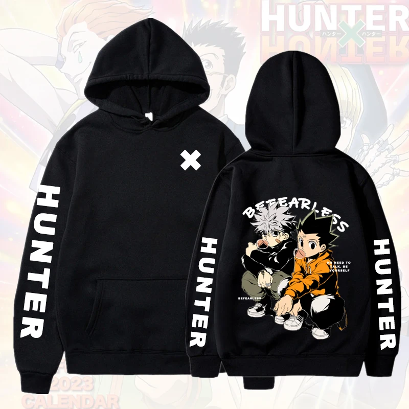 Hunter X Hunter Anime Tiskanja Moški/Ženske Bombaž Hoodie Priložnostne Prevelik Pulover Priljubljena Majica Modni Trend Unisex Oblačila