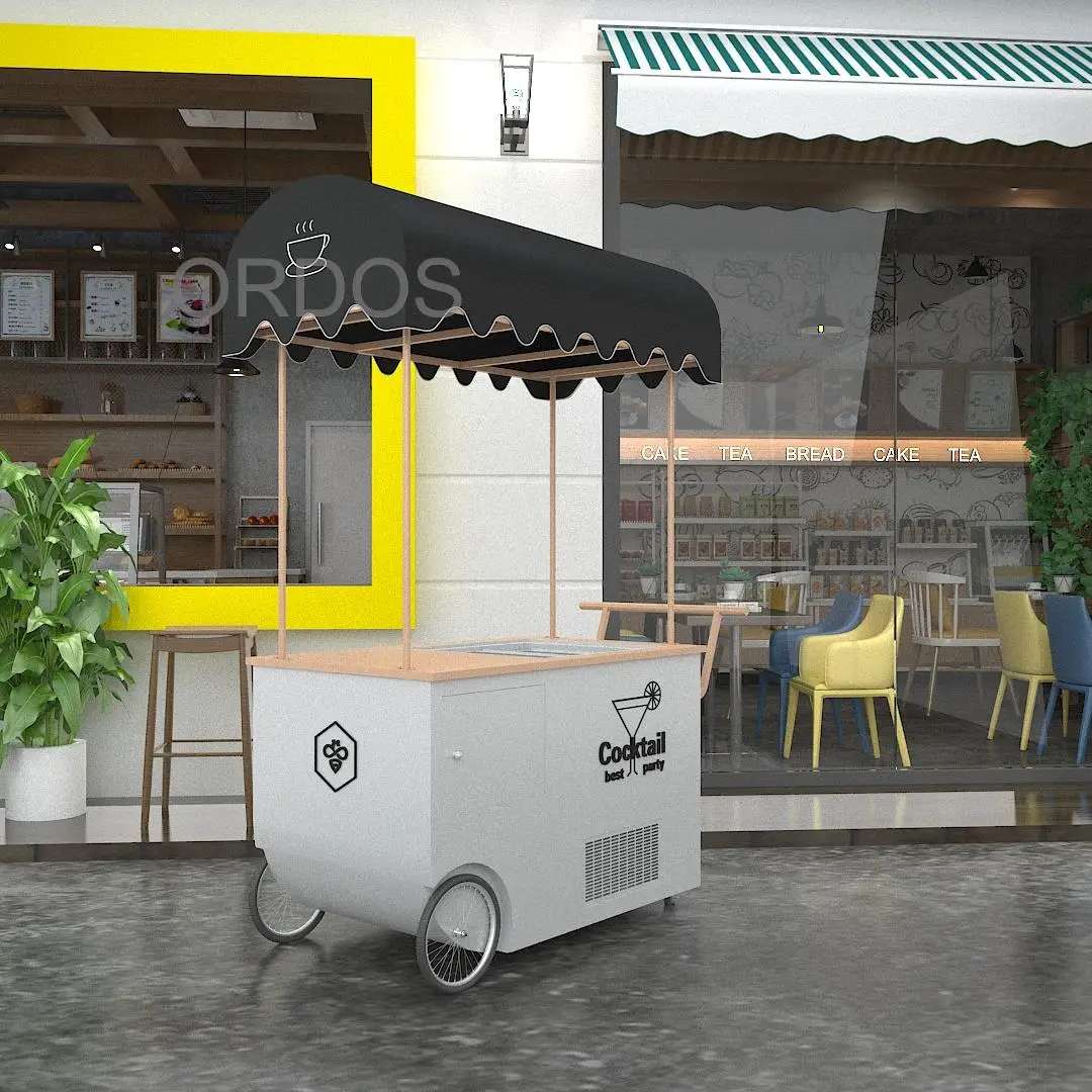 Ice Cream Prodajni Tovornjak Gelato Voziček Italijanski Meri Prosky Mobile Mini Street Food Kabina Voziček Za Tajska