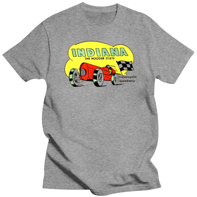 Indiana Potovanja Nalepko T-Shirt - Hoosier, Indianapolis Speedway, Indy 500