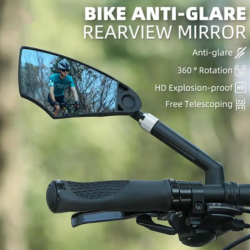 Izposoja Rearview Mirror 360-stopinjsko prosto Nastavljiv Obračanjem širokokotni Kolesarsko Krmilo Pogled od Zadaj za Cesto, MTB Kolesarske Opreme