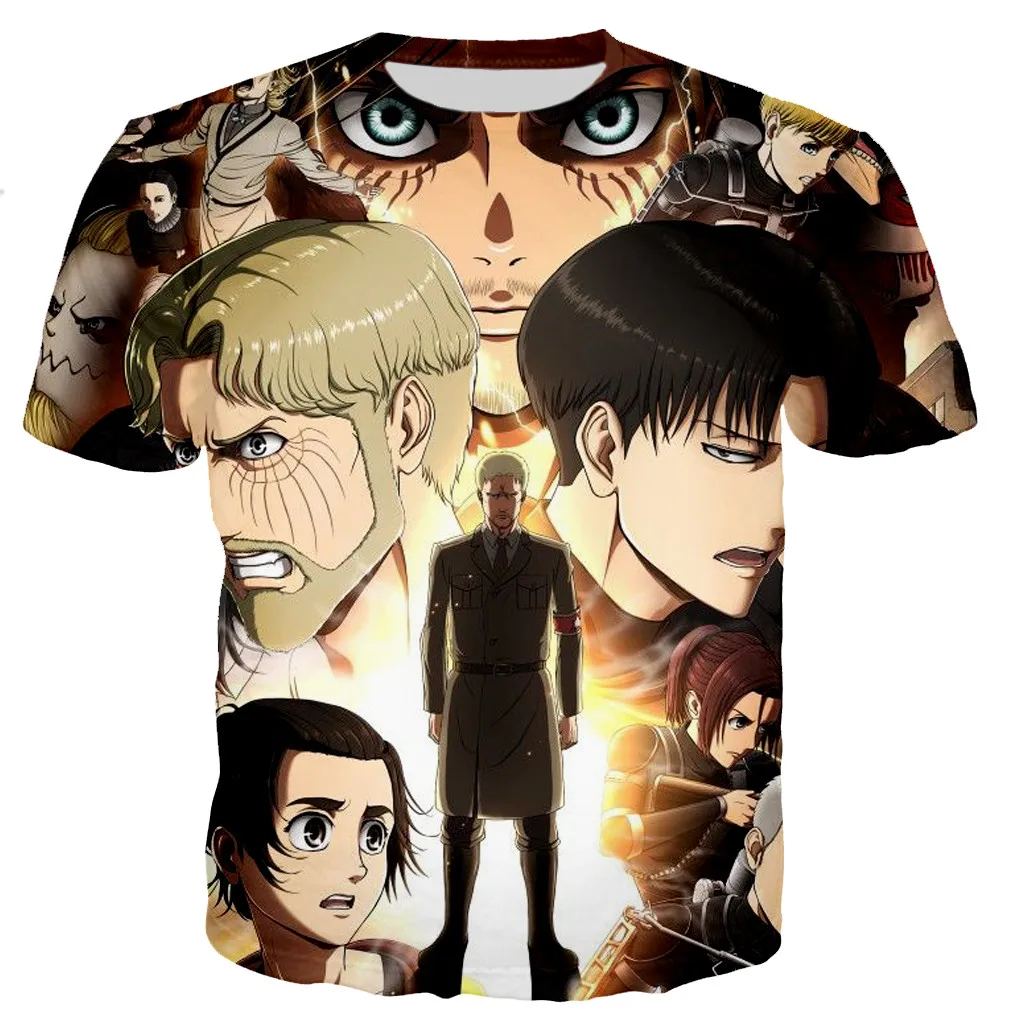 Japonski Anime Napad Na Titan Moški/ženske Nov Modni 3D Natisnjeni T-majice, Priložnostne Slog, Tshirt Ulične Vrhovi Dropshipping