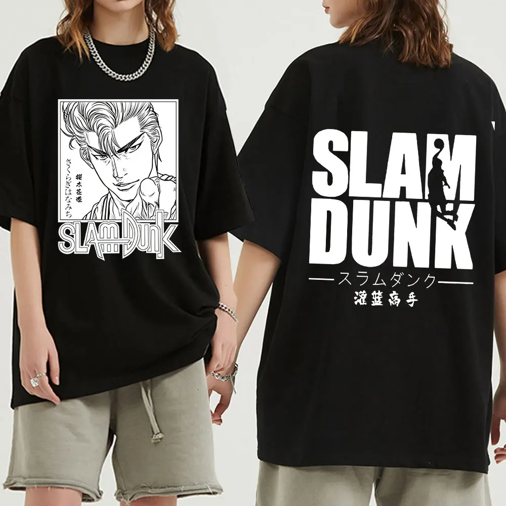 Japonski Anime Slam Dunk Y2k T-shirt Poletje T-shirt Ulične Šport za Ženske Top Moda Hip Hop Unisex Kratek Rokav Tshirts