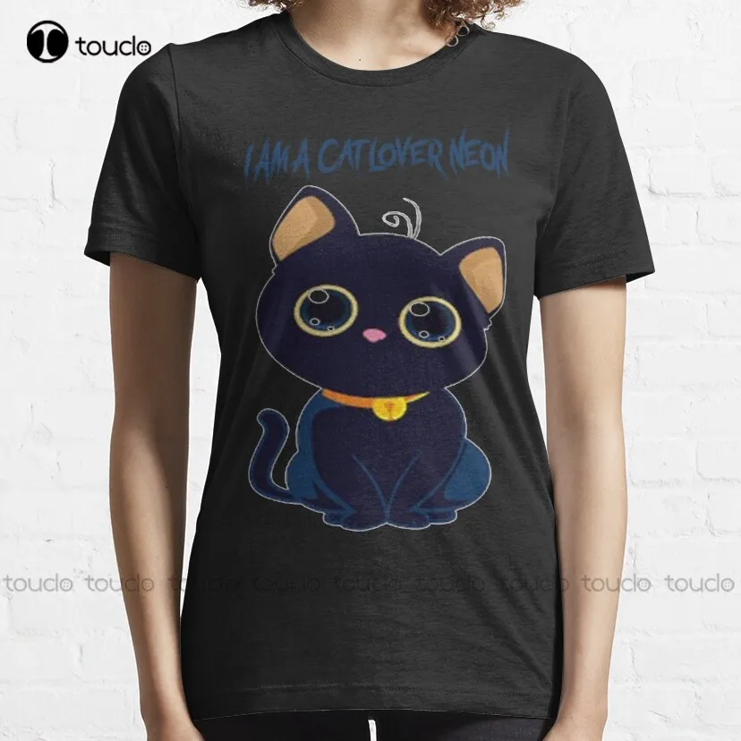Jaz sem Mačka, ki Ljubimec Neon Klasičnih T-Shirt, Sončnično Majice Za Ženske Novo Priljubljeno Dihanje Bombaž Meri Aldult Teen Unisex Xs-5Xl