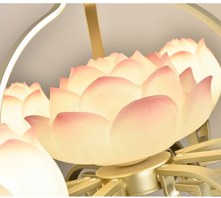 Kitajski Klasična Lotus Obesek Lestenec Luči Letnik Risanje Soba, Strop Dekor LED svetlobna telesa Jedilnico Svetilke