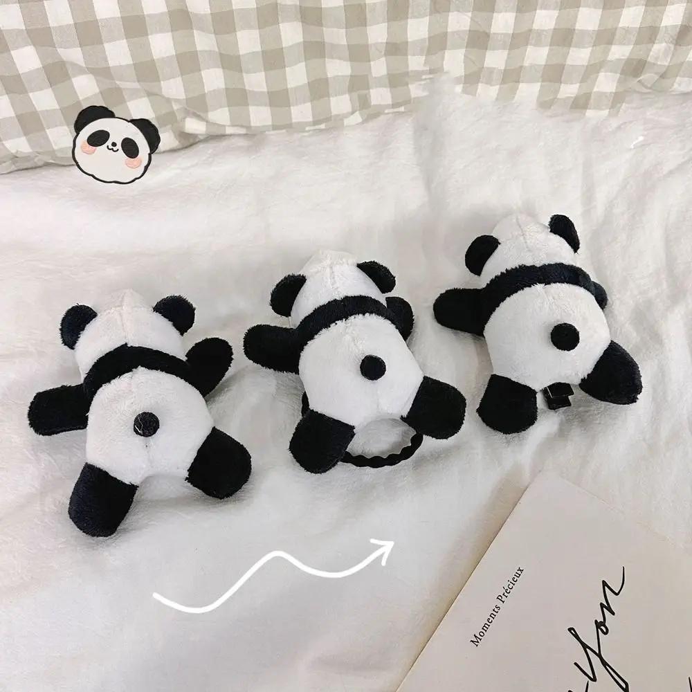 Kitajski Risanka Lep Plišastih Panda Glavo Ostra Broška Lase Vrv Skupni Luštna 3D Živali Glavo Lutka, Nakit, Dodatki za Lase